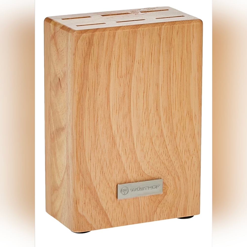 WUSTHOF 6 Slot Wood Knife Block Sealed NWT
